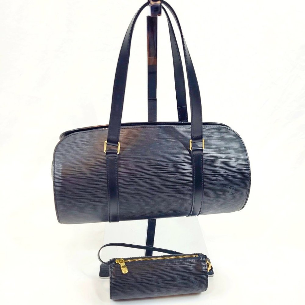 Louis Vuitton Black Epi Papillon with Pouch
